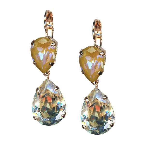 Mariana Earrings Glitzy Sun Kissed Horizon & Moonlight Austrian Crystals Peace Joy Of Life Coll.