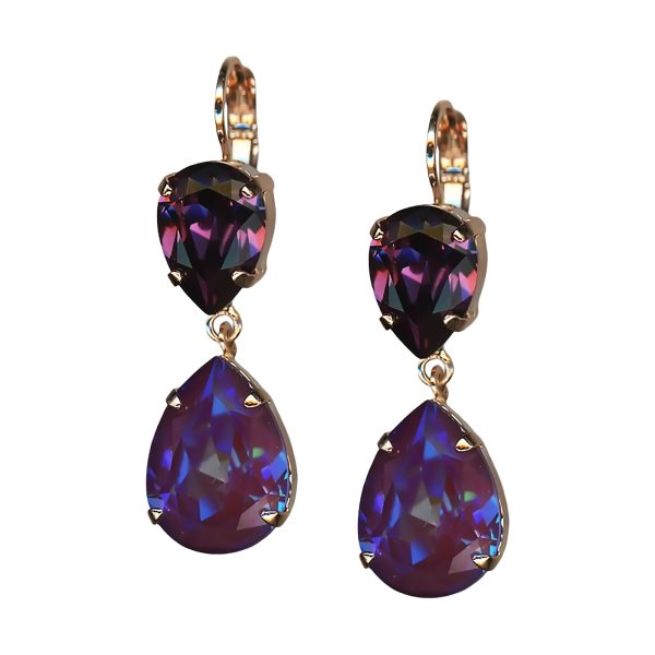 Mariana Earrings Wildberry / Misty Coll. Alluring Purple Velvet & Sun Kissed Plum Austrian Crystals