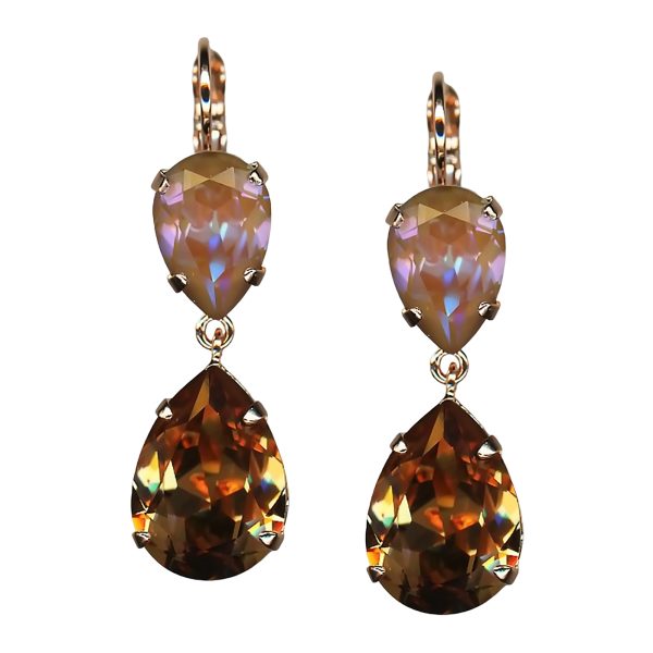 Mariana Earrings Luscious Sun Kissed Horizon & Lt Colorado Topaz Austrian Crystals Out Of Africa Winter 2021 Coll.
