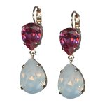 Mariana Earrings Charming Rose & White Opal Austrian Crystals Memories of Montmartre Summer 2022 Coll.