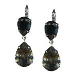 Earrings By Mariana Rocky Road À La Mode Coll. Elegant Jet Black & Black Diamond Swarovski Crystals - Image 2