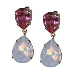 Earrings By Mariana My Treasures Coll. Fabulous Rose and Rose Opal Swarovski Crystals - Image 2