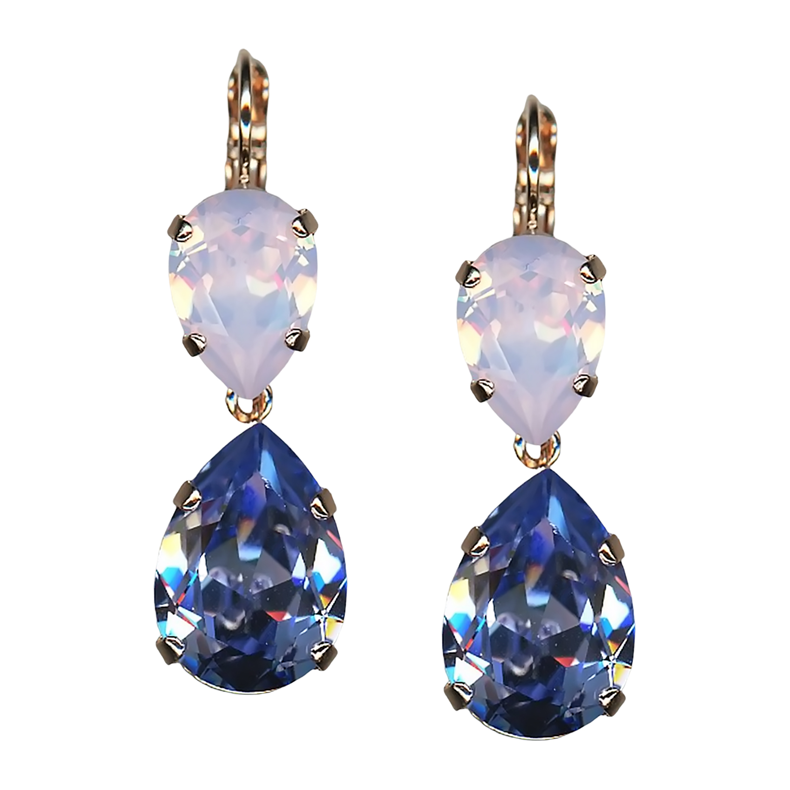 E-1032-40-395283-YG6 (1) Mariana Earrings Glamorous Rosewater Opal & Provence Lavender Austrian Crystals My Treasures Coll. - Image 1