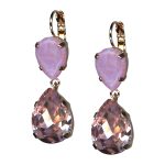 Mariana Earrings Bubblegum SO Mineral & Lt Rose Austrian Crystals My Treasures Coll. - Image 3