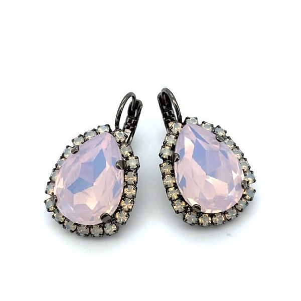 Earrings By Mariana Woman Timeless Pink and White Opal Swarovski Crystals