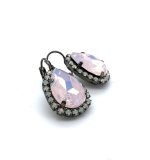 Earrings By Mariana Woman Timeless Pink and White Opal Swarovski Crystals - Image 2
