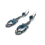 Earrings By Mariana Songbook Coll. Fab Dangling Blue, Opal & AB Swarovski Crystals - SP