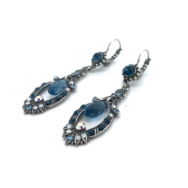 Earrings By Mariana Songbook Coll. Fab Dangling Blue, Opal & AB Swarovski Crystals - SP