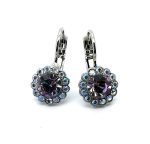 Earrings By Mariana Woman Glamorous Clear and Vitral Light Swarovski Crystals - Image 3