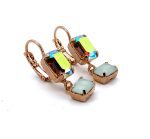 Earrings By Mariana Caribbean Life Coll. Elegant Chrysotile Opal and Luminous Green Swarovski Crystals - Image 3