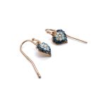 Earrings By Mariana Songbook Coll. Fab Heart Shape Montana Blue, Clear and White Opal Swarovski Crystals - Image 3