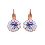 Earrings By Mariana Woman Dainty Floral Vitral and Opal Swarovski Crystals