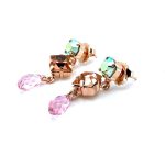 Mariana Earrings Imagine Nostalgia Coll. Light Rose, Peridot AB & Peach Austrian Crystals