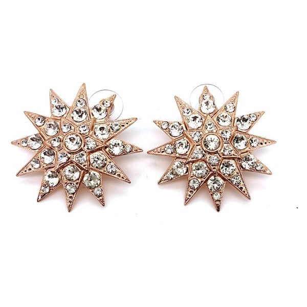 Earrings By Mariana My Treasures Coll. Exquisite Star Clear Swarovski Crystals