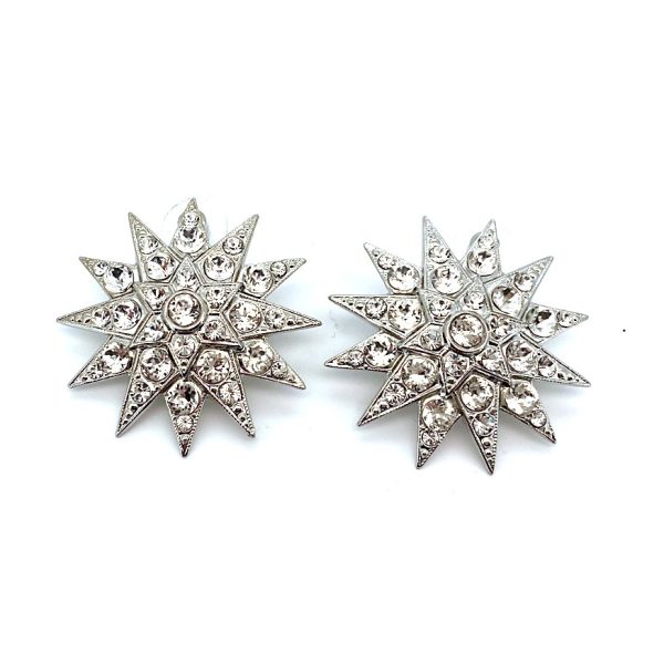 Earrings By Mariana Woman Sophisticated Star Shape Clear Swarovski Crystals