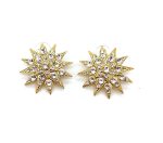 Earrings By Mariana My Treasures Coll. Luxurious Star Clear Swarovski Crystals