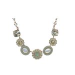 Mariana Necklace Pendant 7 Minerals & Austrian Crystals Element Summer Palace Silk Road Coll.