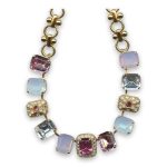 Necklace By Mariana Woman Lovely Lt Rose and White Opal Swarovski Crystals