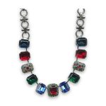 Mariana Necklace Sophisticated Sapphire, Siam, Emerald, Montana Blue & Green Opal Austrian Crystals My Treasures Coll. - Image 2