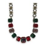 Mariana Necklace Exquisite Ruby, Emerald, & Amethyst Austrian Crystals My Treasures Coll. - Image 2