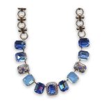 Mariana Necklace Charming Capri Blue, Lt Rose, Air Blue Opal, & Sapphire Austrian Crystals Kiss From A Rose Songbook Coll. - Image 3