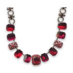 Mariana Necklace Stunning Siam, Ruby, & Red Coral Austrian Crystals Lady In Red Songbook Coll. - Image 3