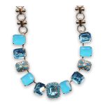 Mariana Necklace Beautiful Caribbean Blue Opal, Aquamarine, & Turq Austrian Crystals Zambezi Africa Coll. - Image 2