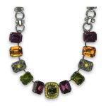 Mariana Necklace Classy Purple, Olivine, Orange, & Yellow Opal Austrian Crystals Mariana Holiday Lights Coll. - Image 2