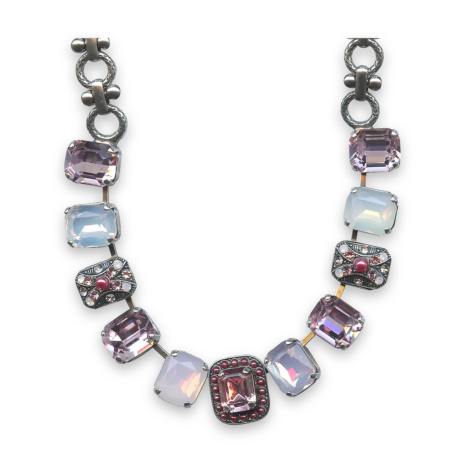 N-3040-4-223-1-SP (1) Mariana Necklace Lovely Vintage Rose, White Opal, Lt Rose, & Rose Opal Austrian Crystals Antigua Caribbean Life Coll. - Image 1