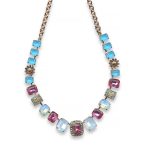 Mariana Necklace Adorable Caribbean Blue Opal, Lt Rose, Aquamarine, & White Opal Austrian Crystals Margarita Cocktail Hour Coll. - Image 2