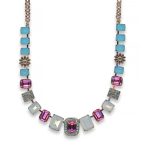 Necklace By Mariana Woman Beautiful Blue Opal and Aquamarine Swarovski Crystals - Image 3