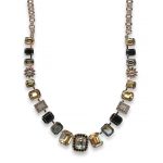 Mariana Necklace Gorgeous Silver Night, Black Diamond, Jet Black, Clear & Golden Shadow Austrian Crystals Adeline Odyssey Coll. - Image 3