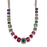 Mariana Necklace Sassy Peridot, Fuchsia, Rose, Lt Siam, Tanzanite, & Blue Zircon Austrian Crystals Romancing In Rio Summer 2022 Coll. - Image 3