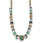 Mariana Necklace Exquisite Clear, Silver Night, Pacific Opal, & Chrysolite Opal Austrian Crystals My Treasures Coll. - Image 2