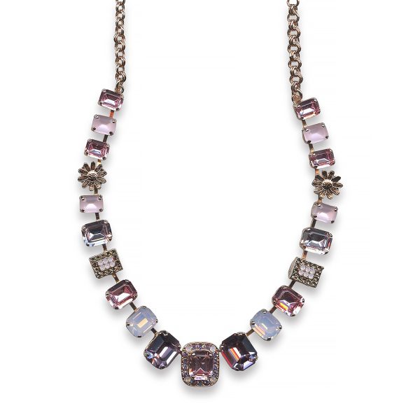 Mariana Necklace Fab Soft Pale Pink, Lavender Pink & Cotton Candy Pink Austrian Crystals Ocean Breeze Gypsy Soul Coll.