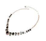 Necklace By Mariana Woman Luxurious Jet Black and Silver Night Swarovski Crystals - Image 2