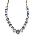 Mariana Necklace Alluring Rose Opal, Lt Rose, Blue Opal, Lt Sapphire, Chrysolite Opal, & Pacific Opal Austrian Crystals Songbook Coll. - Image 3