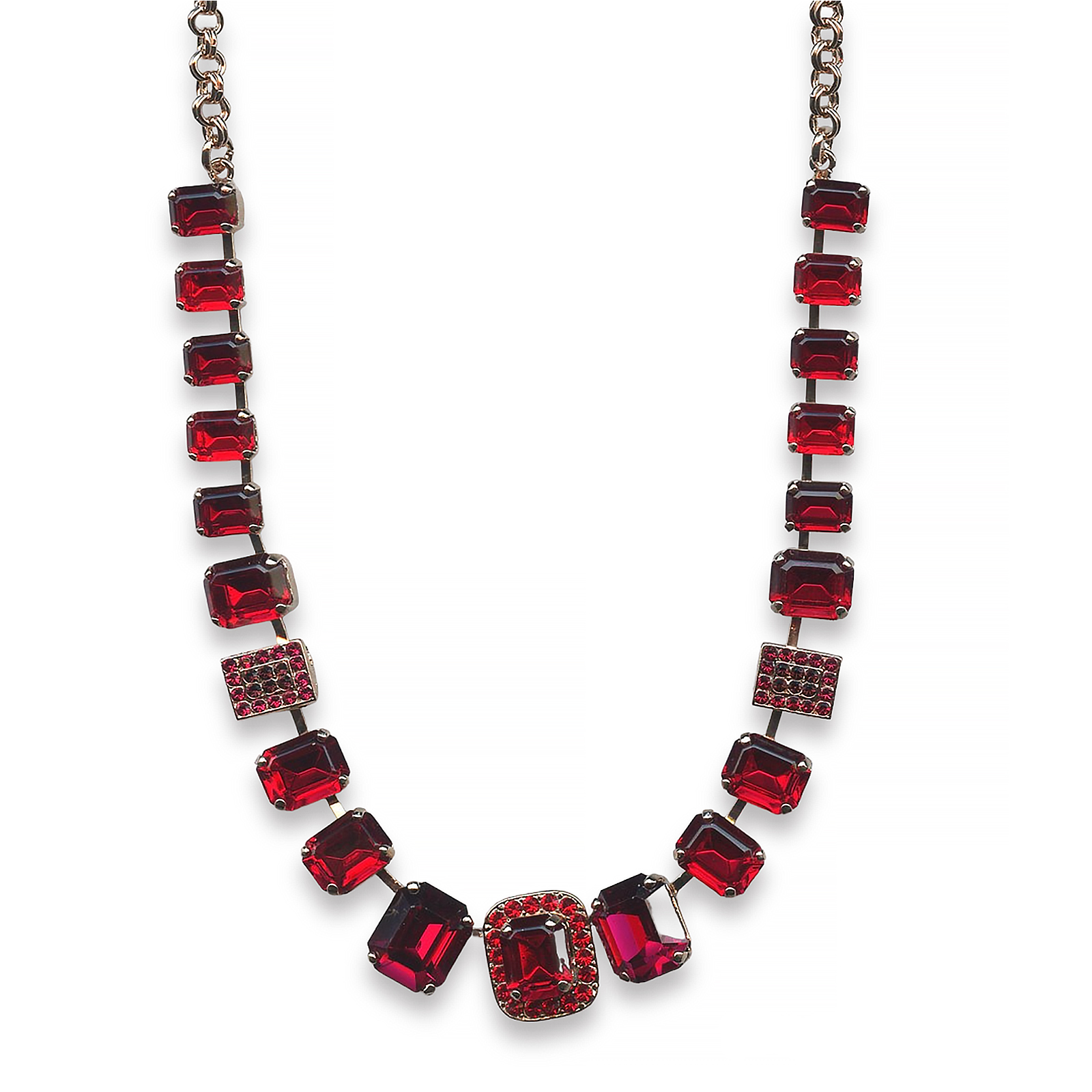 N-3040-8-1070-RG (1) Mariana Necklace Precious Ruby Austrian Crystals Lady In Red Songbook Coll. - Image 1