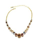 Necklace By Mariana Woman Beautiful Golden Shadow and Sun-Kissed Horizon Swarovski Crystals - Image 2