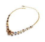 Necklace By Mariana Woman Beautiful Golden Shadow and Sun-Kissed Horizon Swarovski Crystals