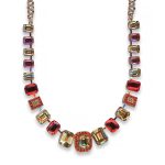 Mariana Necklace Exquisite Golden Shadow, Siam, Rose, & Hyacinth Austrian Crystals My Treasures Coll. - Image 2