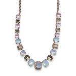 Mariana Necklace Fabulous Pink Opal, White Opal, & Lt Peach Austrian Crystals Afternoon Delight Songbook Coll.