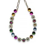 Necklace By Mariana Woman Precious Fuchsia and Topaz Swarovski Crystals - Image 3