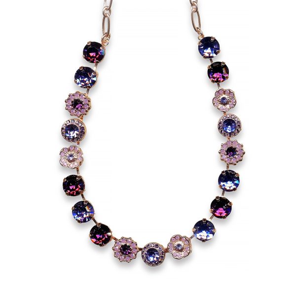 Necklace By Mariana My Treasures Coll. Amethyst and Purple Velvet Swarovski Crystals