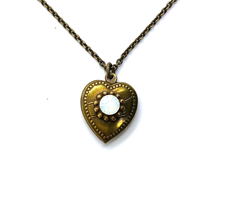 N-5005-0-234-EG (2) Mariana Necklace Pendant Timeless White Opal Austrian Crystals My Treasures Coll. - Image 1