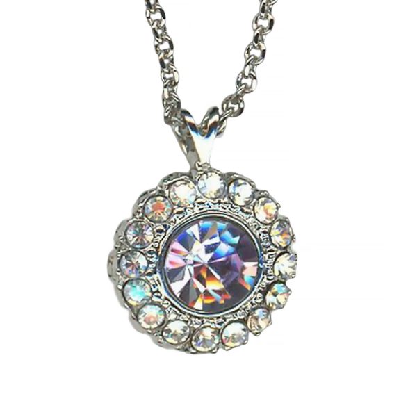 Mariana Necklace Pendant Gorgeous Vitral Lt & Clear Austrian Crystals Ice Queen Once Upon a Mariana Coll.