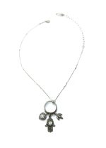 Mariana Necklace Pendant Finely Detailed Hamsa Clear Austrian Crystals My Treasures Coll. - Image 2