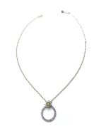 Mariana Necklace Pendant Halo Floral Clear, Jonquil, & Violet Austrian Crystals My Treasures Coll. - Image 2