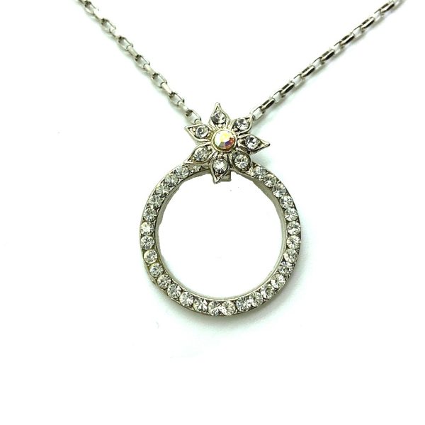 Mariana Necklace Pendant Shimmering Clear & AB Austrian Crystals My Treasures Coll.
