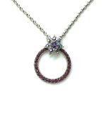 Mariana Necklace Pendant Shimmering AB, Tanzanite, & Amethyst Austrian Crystals My Treasures Coll.